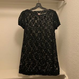 Black Lace Top, Size Large